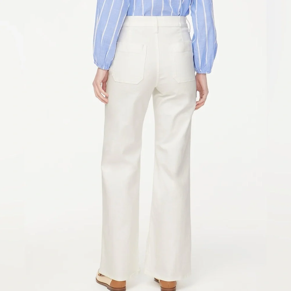 J.CREW White Tall slim wide-leg sailor jean in all-day stretch Size 32 Tall - Picture 3 of 5